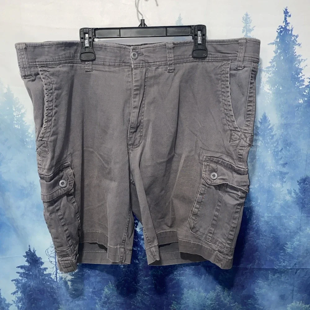 The Foundry Supply Co. Men's Cargo Shorts Dark Gray Cotton/Spandex Size 46